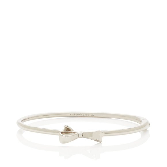 kate spade Jewelry - Kate Spade Silver Skinny Bow Hinged Bracelet
